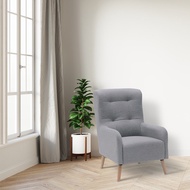 SB Design Square KONCEPT FURNITURE อาร์มแชร์ผ้า รุ่น Allida สีเทา (68x91x104 ซม.)