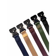 Men's Webbing Tectical Military Nylon Canvas Belt Buckle