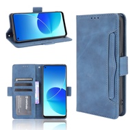 Multi-Card Slots Casing Oppo Reno 6Z Wallet Case Oppo Reno6 Z PU Leather Magnetic Buckle Flip Cover