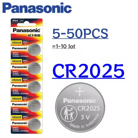 5-50PCS Original PANASONIC CR2025 CR 2025 3V Lithium Battery For Watch Calculator Clock Remote Contr