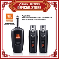 JBL UHF wireless microphone system, XLR transmitter and 6.35mm receiver, compatible with speakers an