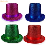 Shiny Glitter Top Hat, Sequin Party Fedora Hat With Satin Ribbon For Cosplay, Party Festival & Theme
