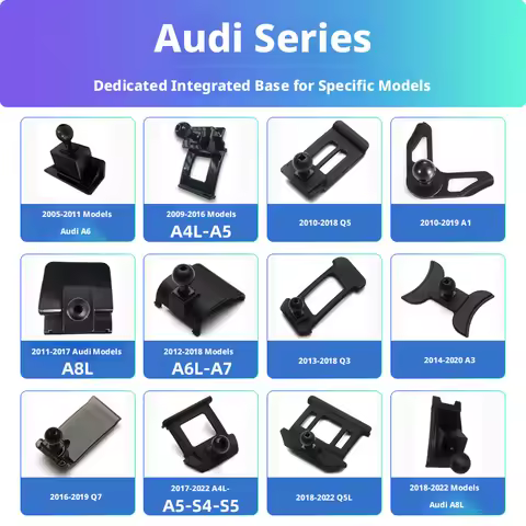 Car-specific mobile phone holder bracket base air outlet fixing clip suitable for Audi A3/A4/A5/A6 s