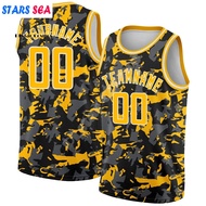 Custom Name Colorful Vintage Basketball Jersey Shirts Breathable Drop Shipping 3DPrint Summer Casual