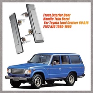 [M G L O] 1Pair Front Exterior Door Handle Trim Bezel Accessories for  Land Cruiser 60 BJ6 FJ62 HJ6 