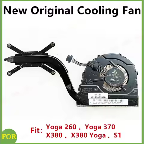BDBH New Original For Laptop Lenovo ThinkPad 260 370 X380 yoga S1 Cooling Fan CPU Heatsink Radiator