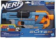 NERF E9485 Elite 2.0 Commander RD-6 Blaster, 12 Official Nerf Darts, Nerf Gun Set