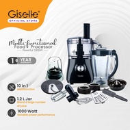 Giselle 10-In-1 Food Processor & Blender (1000W) | Meat Grinder | Chopper | Dough Kneader | Ice Crus