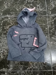sweater hoodie dino size 2-4 tahun PL import minus noda