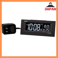 [Direct from Japan][Brand New]Seiko Clock Alarm Clock 01: Black Body Size: 6.4 x 15.4 x 3.9cm Alarm Clock Electric Wave AC Type Digital BC413K