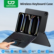 GOOJODOQ Protective Case and Keyboard Adjustable Angle Multifunctional Backlit Keyboard Waterproof