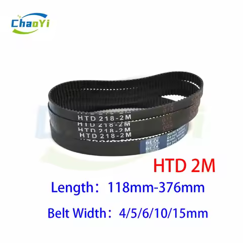 HTD 2M Rubber Timing Belt Length 118 120 126 130 136 142 158mm Width 4-15mm Drive Toothed Belt 2M-12