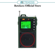 Retekess TR111 Portable FM AM Radio Emergency Radio Ham Rechargeable Radio Wireless Bluetooth Speake