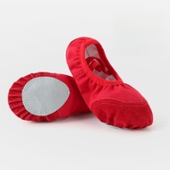 Red Dance Shoes Soft Ballet Slippers Women Yoga Fitness Dance Flats Lightweight Sizes 24-40