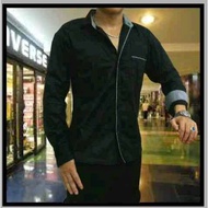 KEMEJA Melly81 Men's french maroon shirt with original pockets
