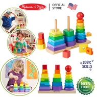 (ของแท้ USA) ของเล่นมอนเตสเซอรี่ หอคอยสีรุ้ง มอนเตสซอรี่ Rainbow Stacker Melissa & Doug Montessori T