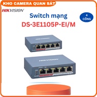 Bộ chia HIKVISION Smart Switch PoE 4 cổng DS-3E1105P-EI/DS-3E1105P-EI/M -Kho camera