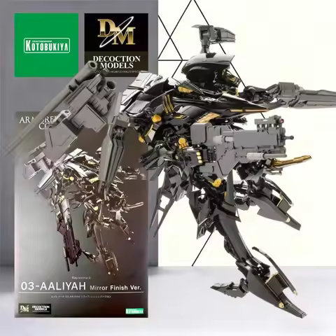 Kotobukiya DM Series Armored Core 03-AALIYAH Mirror Finish Ver. Assembly Model Gloss Black Gold Deta