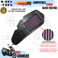 MOTORCYCLE WASHABLE HIGH AIR/FLOW AIR FILTER RACING PERFORMANCE FOR HONDA CLICK 125/150