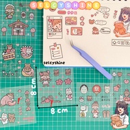 [Selcyshine] (isi 20 lembar) Sticker Deco Transparan PVC / Sticker Hias Botol Anti Air  / Sticker Mo