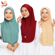 Tudung Sarung Scuba | Mosscrepe Premium | Size M & L