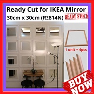 🔥READY CUT 45 DEGREE 1 SET frame for Ikea Mirror 30cm Wood Moulding Wainscoting/ grand mirror/ frame kayu siap potong