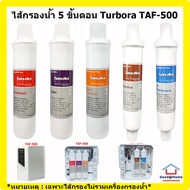 ชุดรวม ไส้กรอง Turbora 5 ขั้นตอน สำหรับเครื่อง Turbora TAF-500 Water Filter Water Purifier ไส้กรองน้