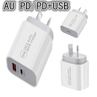 {Yijiayi digital} For iPhone 12 13 14 Pro Max 25W 20w Fast Charging PD Charger Qc3.0 USB Type C AU Travel Power Adapter Australia New Zealand