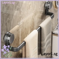 LAYOR Clothes Holder, No Drilling Wall Mount Towel Rack, Useful Strong Suction Cup Towel Bar Hanger 