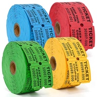 4000 Multicolor Raffle Tickets Raffle Tickets Roll 1000 Tickets Per Roll for Fundraisers &amp Partie