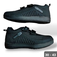 CODE T94G Black School Shoes for Girls and Boys Elementary, Kindergarten, Middle, and High School Si