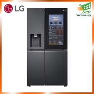 LG GC-X257CQES | 674L Side-by-Side Fridge with InstaView & Door-in-Door in Matte Black Finish