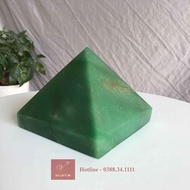 Kim Tự Tháp Đá Thạch Anh Xanh Tự Nhiên Nguyên Khối 93cm