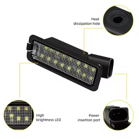 1/2PCS Car LED License Plate Light CANBus No Error Fit for VW Polo 6N2 9N 6R 6C Passat B6 B7