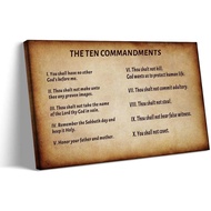 Ten Commandments Wall Art Rule Poster Vintage Verse Bible Wall Decor Scripture Posters For Home Artw
