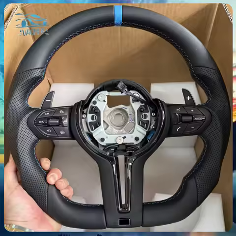 Flat Bottom For BMW M3 M5 F10 F11 F12 F13 F20 F21 F22 F25 F30 F31 F32 F34 F36 M Logo Perforated Leat