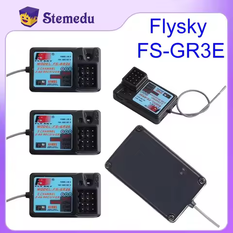 FlySky FS-GR3E 2.4G Frequency Receiver Waterproof 3 Channel for FS-GT2 FS-GT2B FS-GT3B FS-GT3C FZ-IT