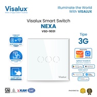 Visalux Nexa Smart Switch 3G White Bluetooth + WiFi - White Smart Touch Switch Wireless IoT Smart Ho