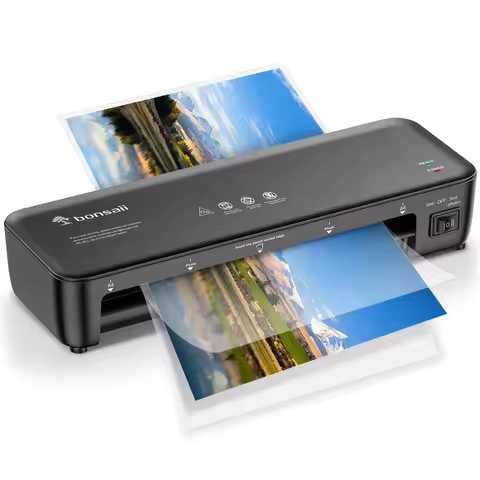Bonsaii 9-Inch Thermal Laminator with Never Jam Tech for Docs, Posters, Photos - Simple & Convenient