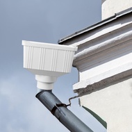 HILABEE Rainwater Downspout Drainage Connector PVC Fitting Diverting Water Rain Barrel Diverter for 
