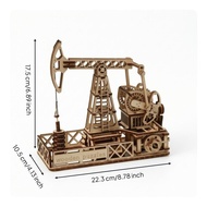 [tenlzsp0bc] Children 3D Puzzle 3D Wooden Puzzle Model Kit Moving Oil Mechanism Wood Puzzle 3D Deskt