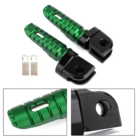 Artudatech Front Footrests Foot Peg for KAWASAKI Z1000SX Versys 650 X300 Z750 Z900 Z1000 ZX9R Green 