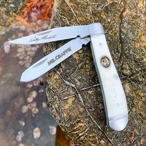 Watchman Knife Trapper Bone Slip Joint Multi Blade Folding Pocket Knives Classic Traditional Tree Hi