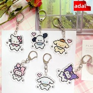 ADAL Anime Pendant, Pixel  Keychain, Decoration Cinnamonroll      Keyring Children