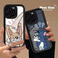 Cartoon Couples Cute Cat and Mouse Case Compatible for IPhone 11 7Plus 15 X XR 14 13 12 Pro Max XS Max 7 15 8 6S 6 Plus SE 2020 Angel Eyes Phone Accessories Shockproof Silicon Case