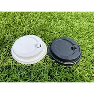 Wholesale 1000 80mm and 90mm black and white ceramic coffee flip lids for 8oz-9oz-12oz-160z-22oz cof