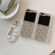Cute Case Mirror Flower With Phone Strap Tpu Material For Samsung Z Flip 7 Z Flip 7 FE Z Flip 6 Z Fl