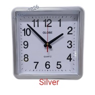 Wall Clock Square 24cm/Empat Segi Jam Dinding Model:3368s