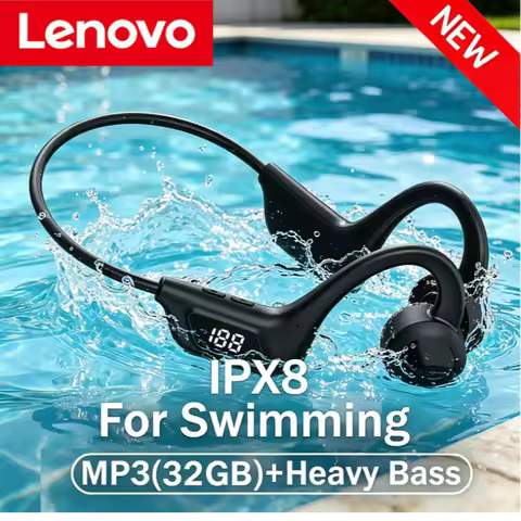 Lenovo Wireless Bone Conduction Headphones Bluetooth Earphone Sport Swimming Bluetooth Compatible He