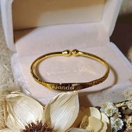 Gelang Bayi Anti Step Panas Ukir Nama Lapis Emas 24k